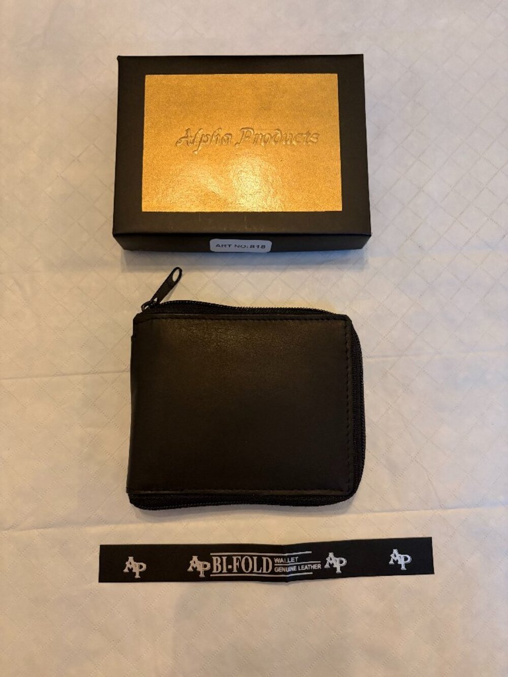 Alpha Bi-Fold Wallet - Genuine Leather - NEW